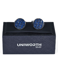 Blue Circle Cufflink