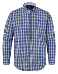 Blue Embriodery Check Casual Shirt CS2357-1R-M