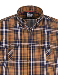 Navy/Mustard N/I Check Casual Shirt CS2365S-XL