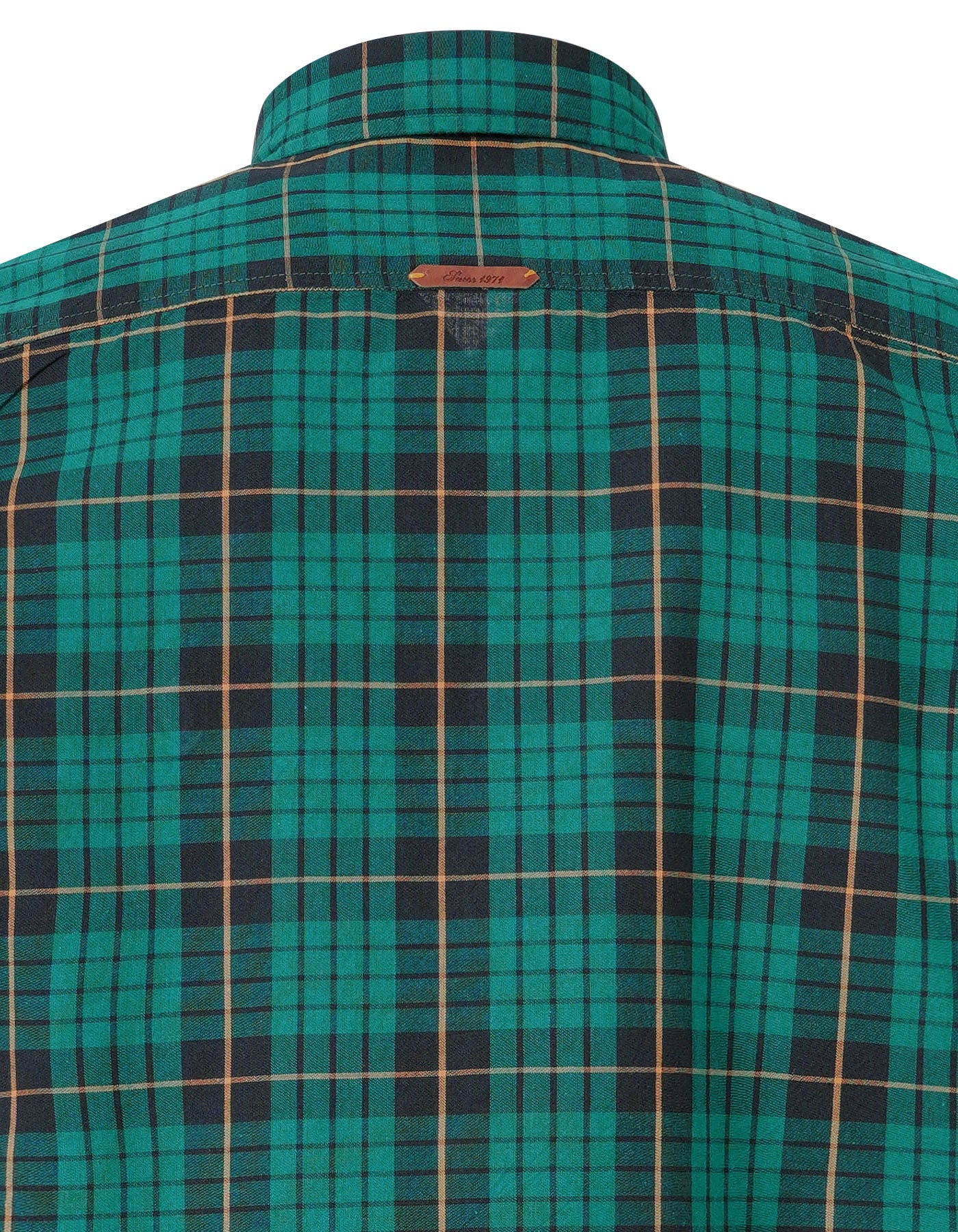 Green Check Regular Fit Casual Shirt