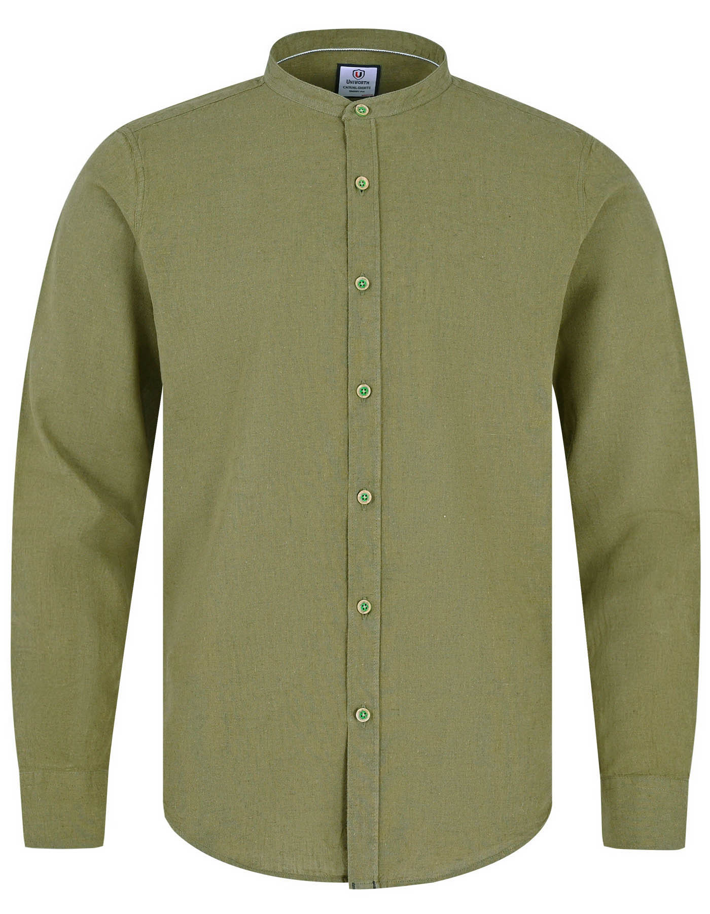 Olive Embriodery Plain Casual Shirt CS2371R-S