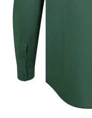 Green Embriodery Plain Casual Shirt CS2408R-XXL