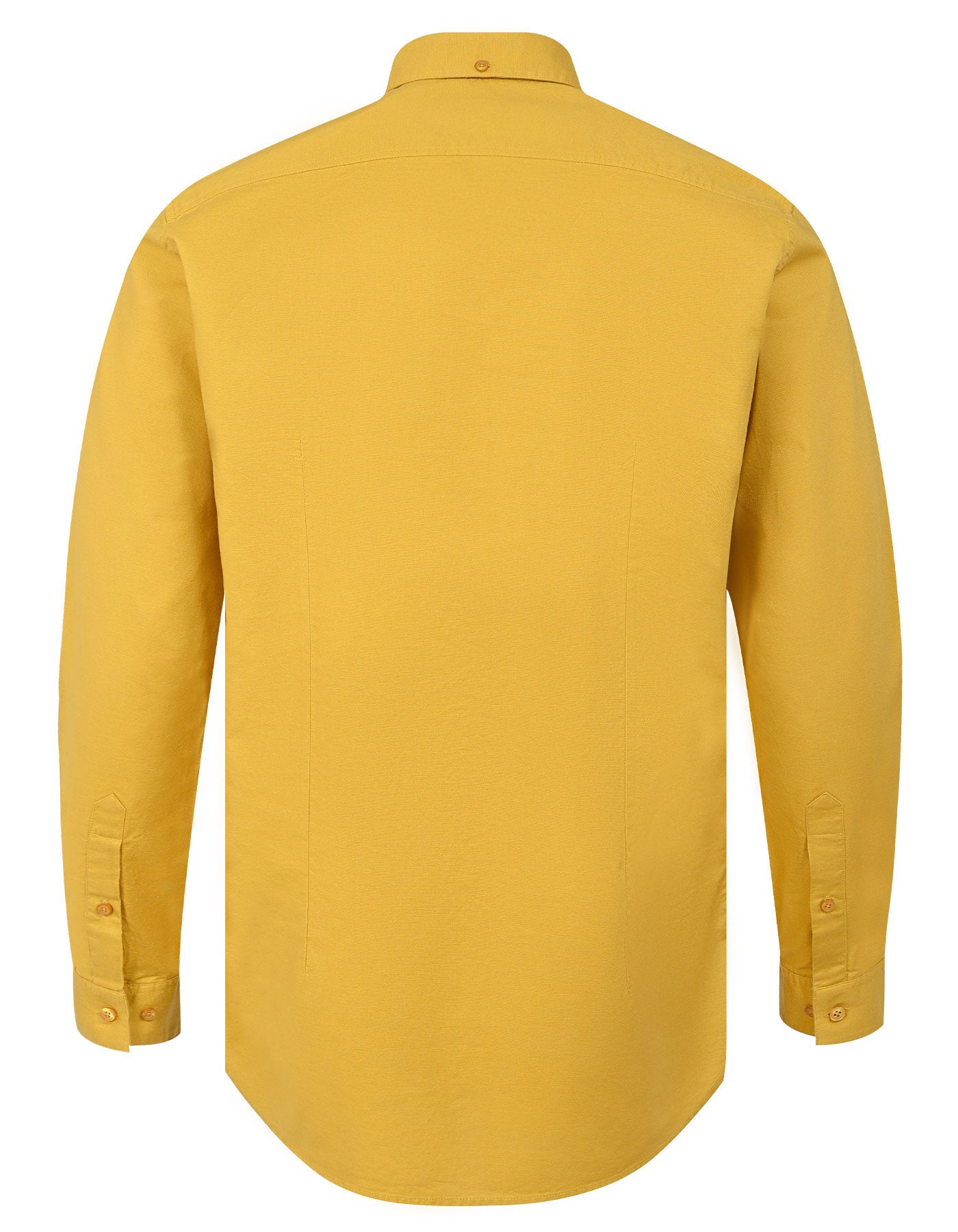 Mustard Plain Regular Fit Casual Shirt