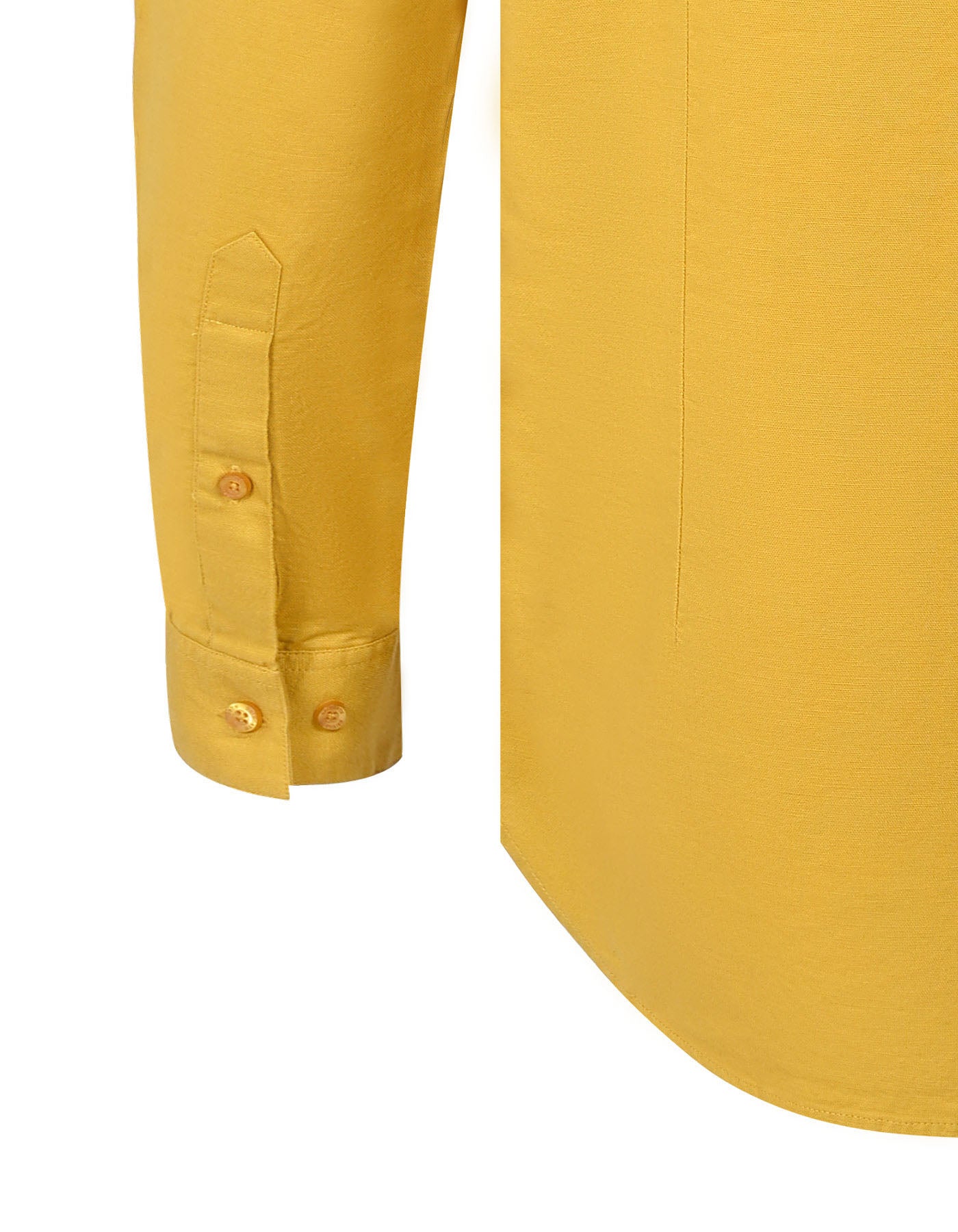 Mustard Plain Regular Fit Casual Shirt