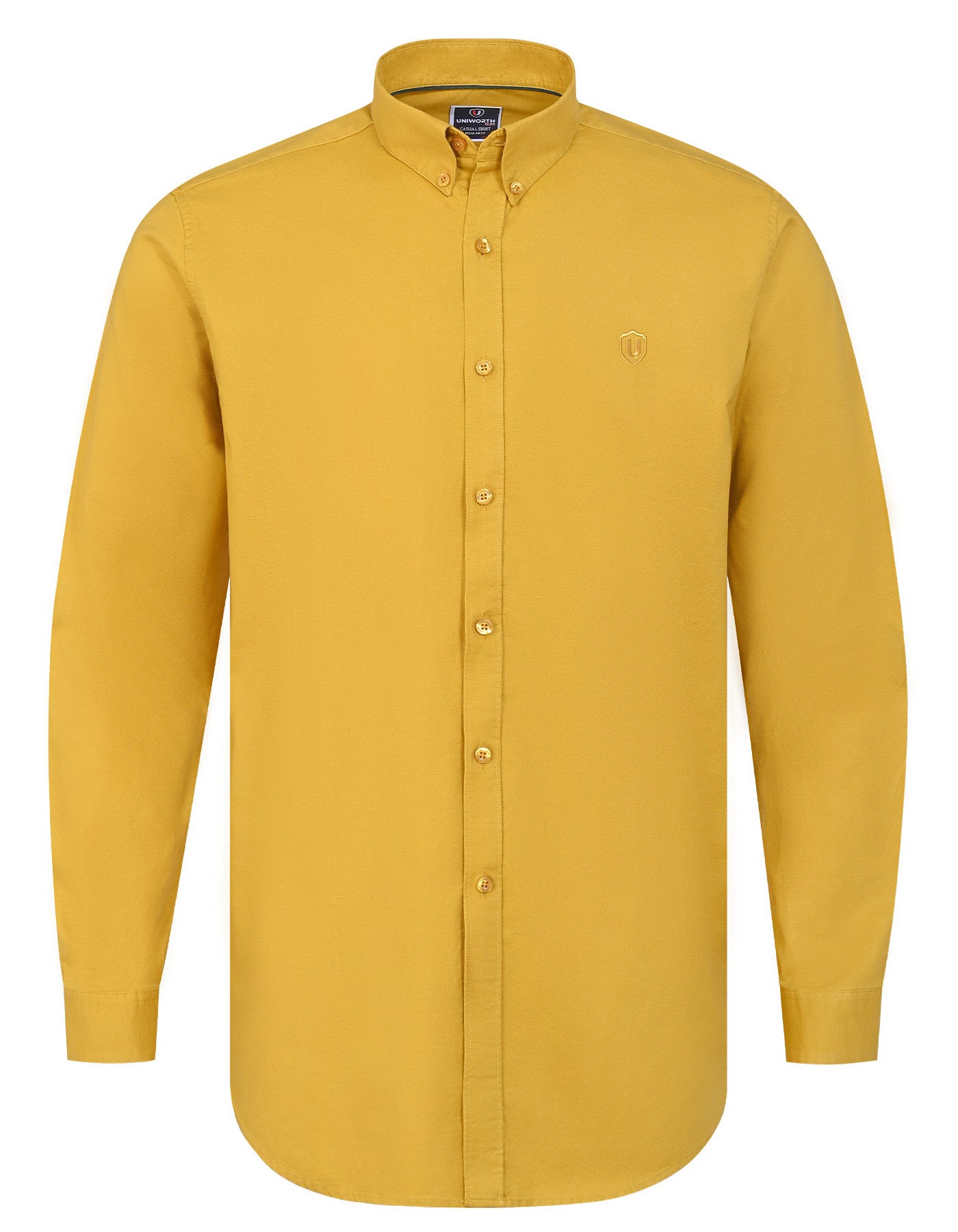 Mustard Embriodery Plain Casual Shirt CS2409R-L