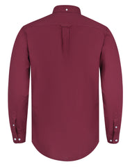 Maroon Plain Regular Fit Casual Shirt