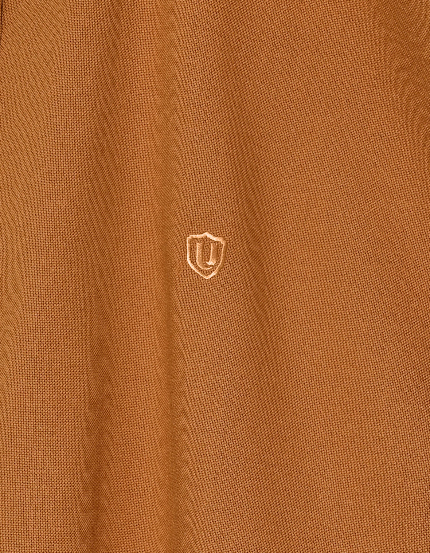 Rust Plain Regular Fit Casual Shirt