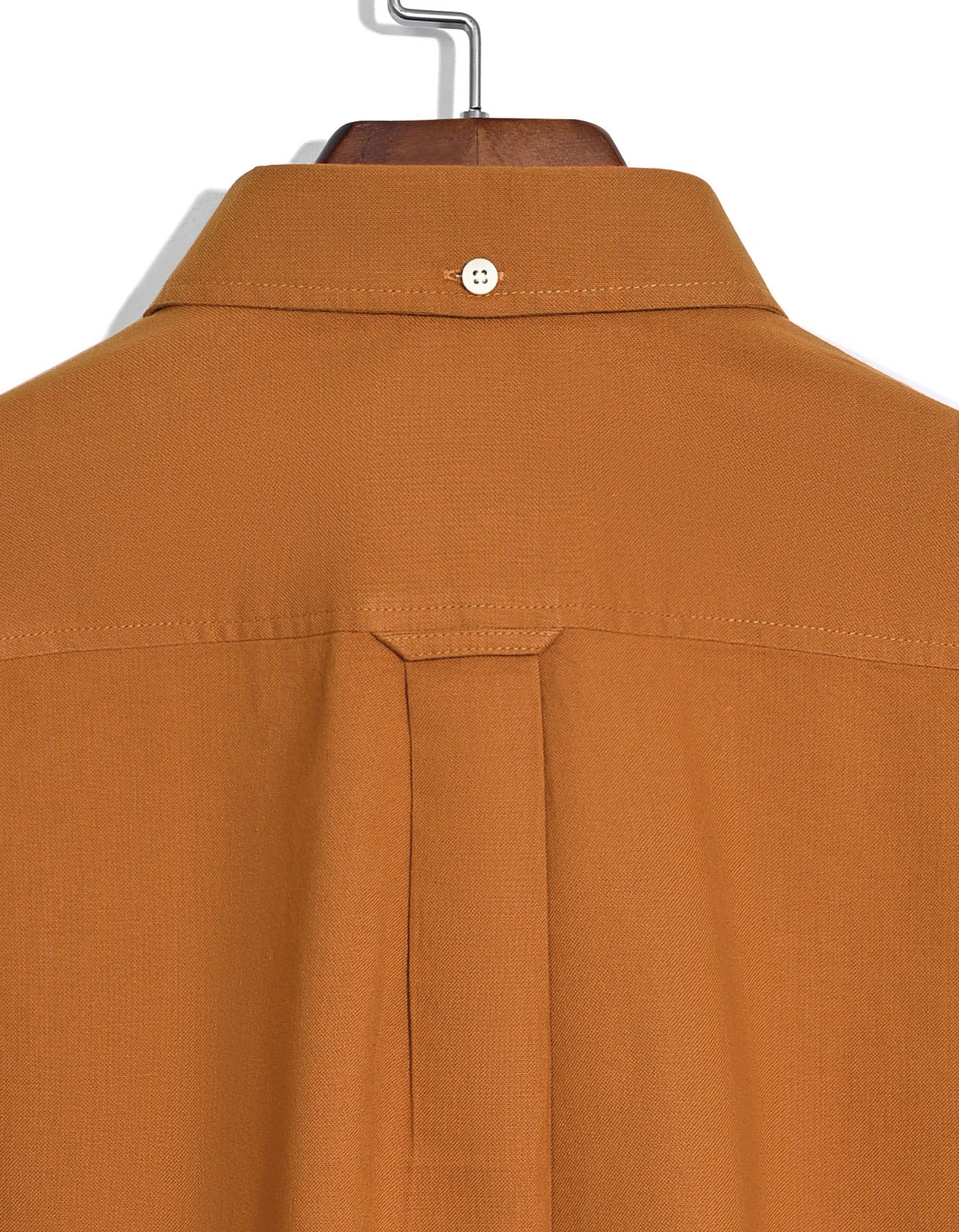 Rust Plain Regular Fit Casual Shirt