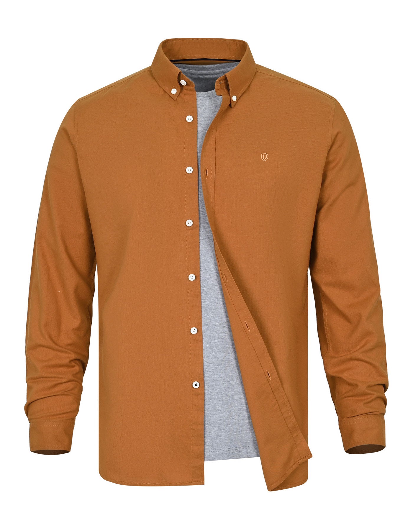 Rust Embriodery Plain Casual Shirt CS2416R-XL