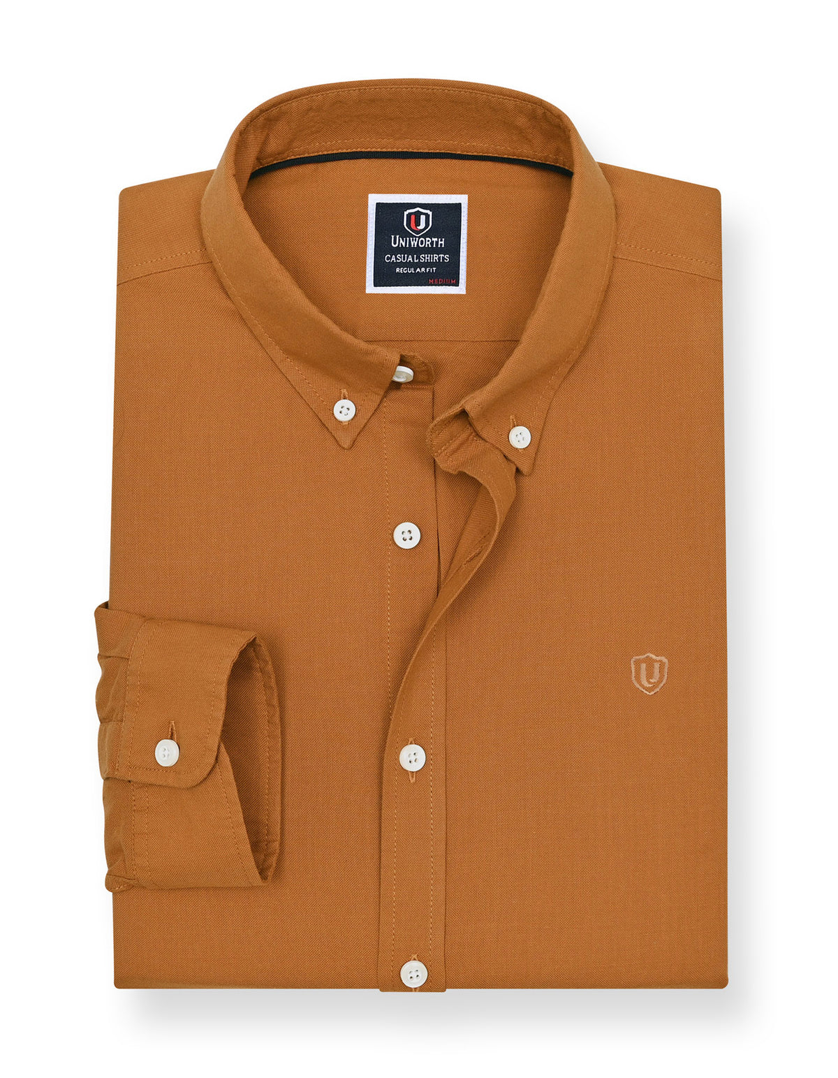 Rust Embriodery Plain Casual Shirt CS2416R-S