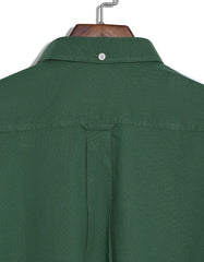 Green Plain Regular Fit Casual Shirt