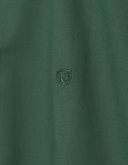 Green Plain Regular Fit Casual Shirt