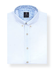 White Basic Plain Casual Shirt CS2442-1R-S