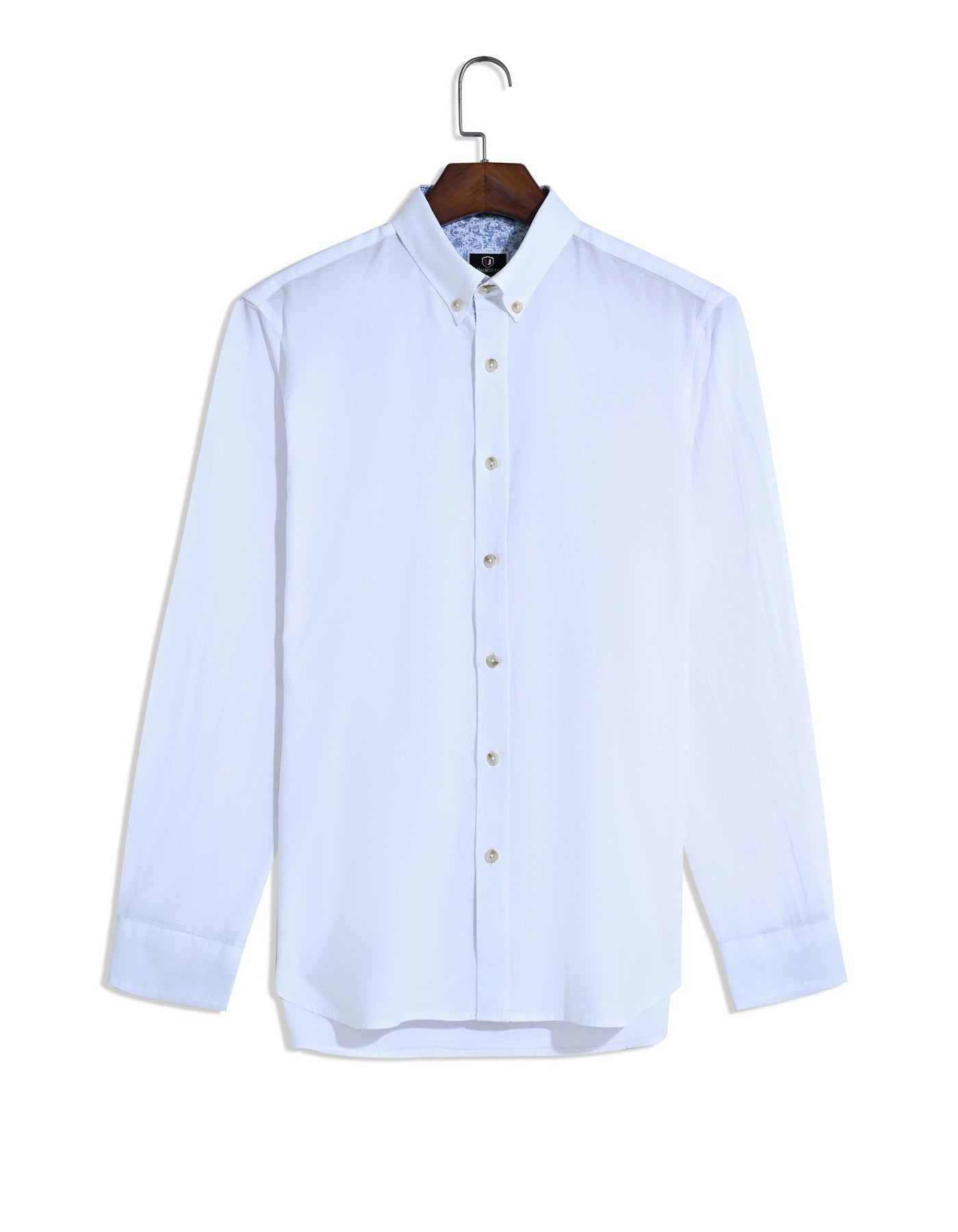 White Basic Plain Casual Shirt CS2442-1R-M