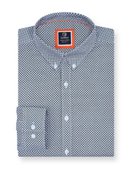 Blue Basic Geometric Casual Shirt CS2443R-S