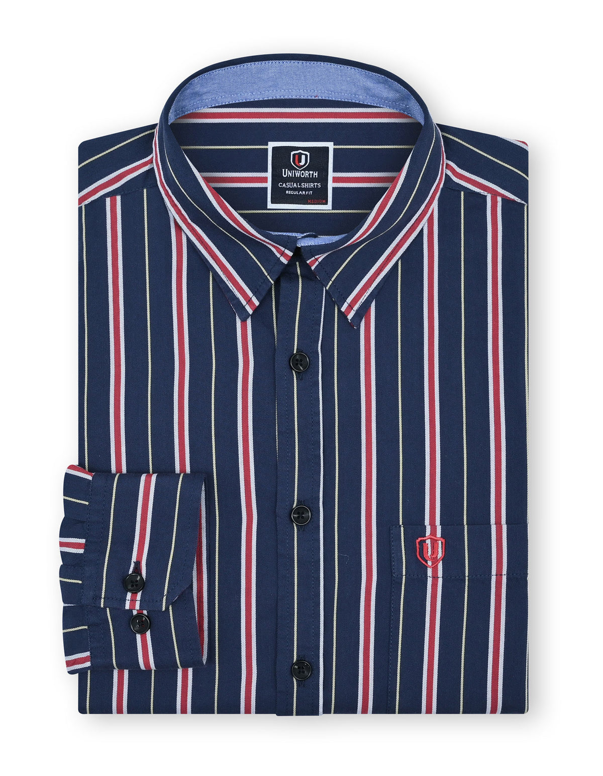 Blue Embriodery Stripe Casual Shirt CS2446R-S