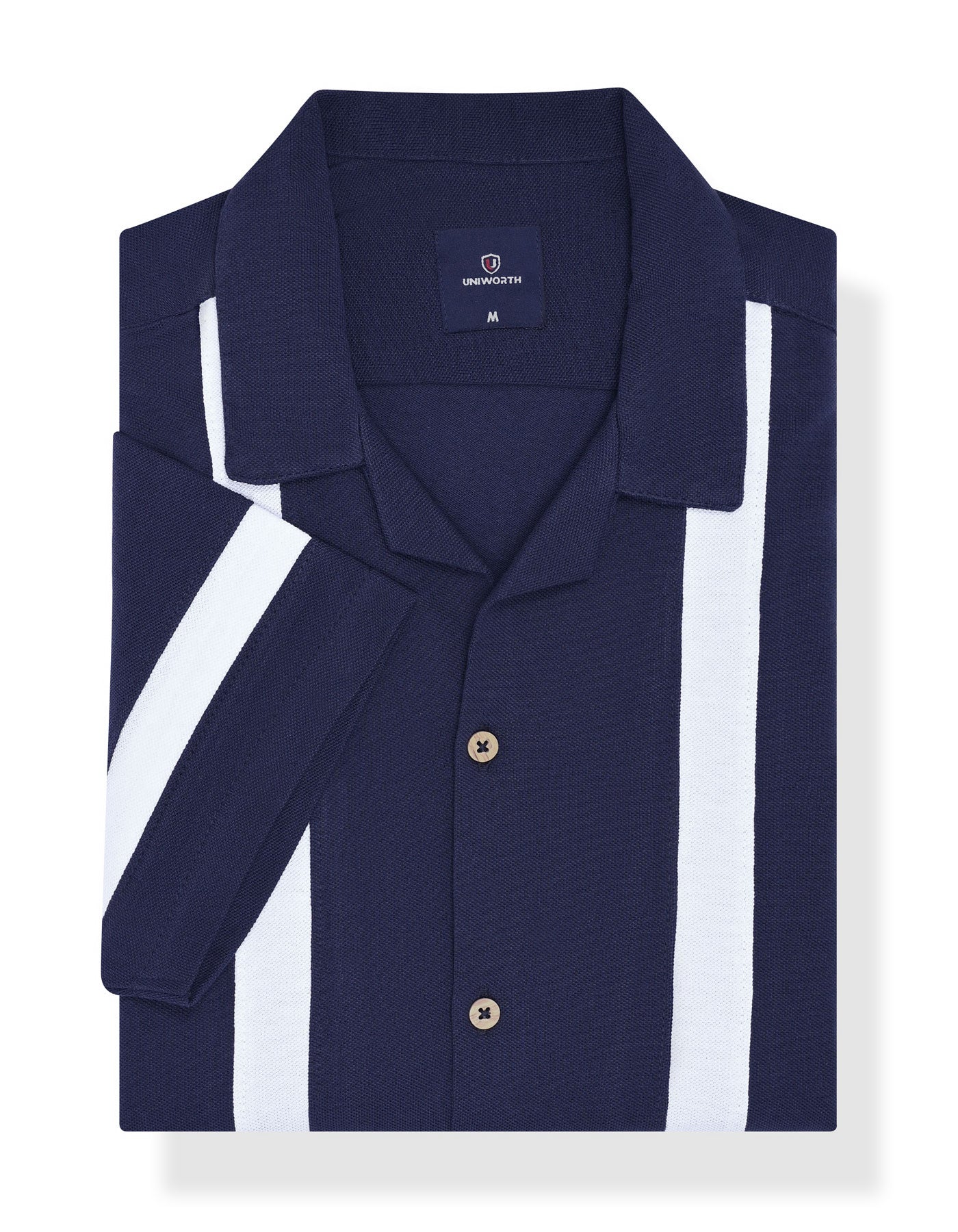 Casual Shirt Knit Navy M CSK2502 Uniworth CSK2502-M