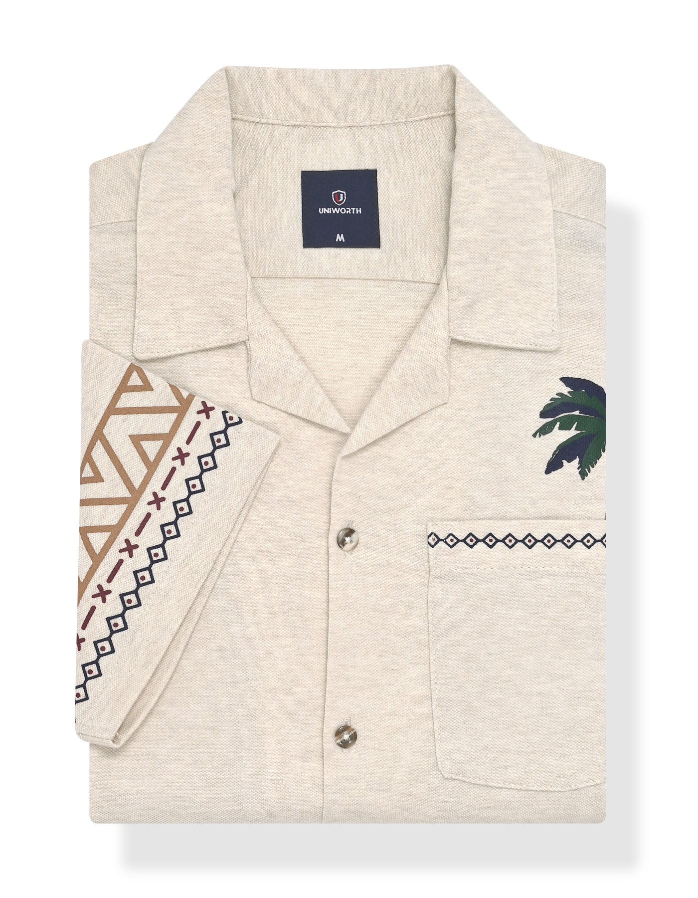 Casual Shirt Knit Oatmeal M CSK2503 Uniworth CSK2503-M