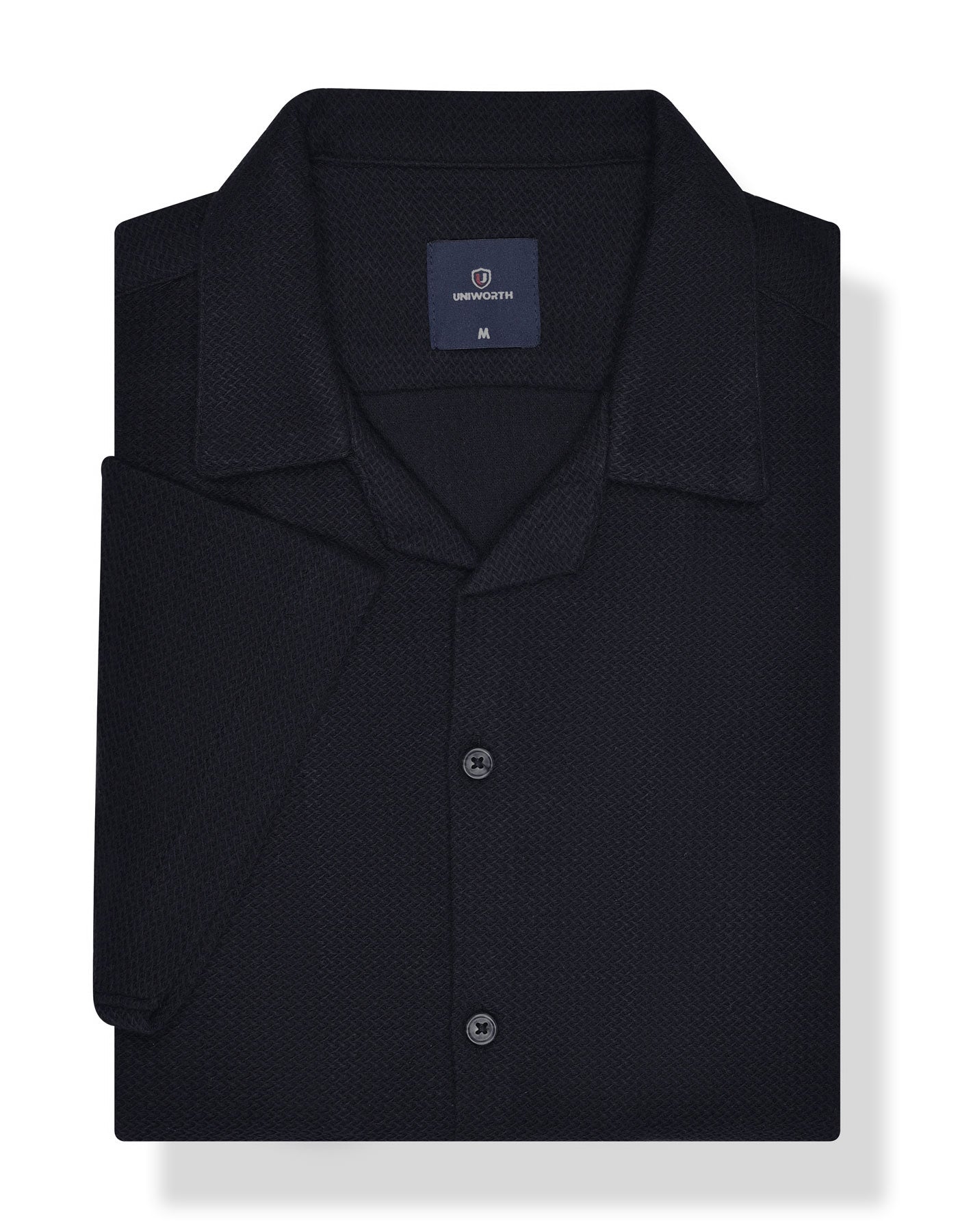Casual Shirt Knit Black M CSK2511 Uniworth CSK2511-M