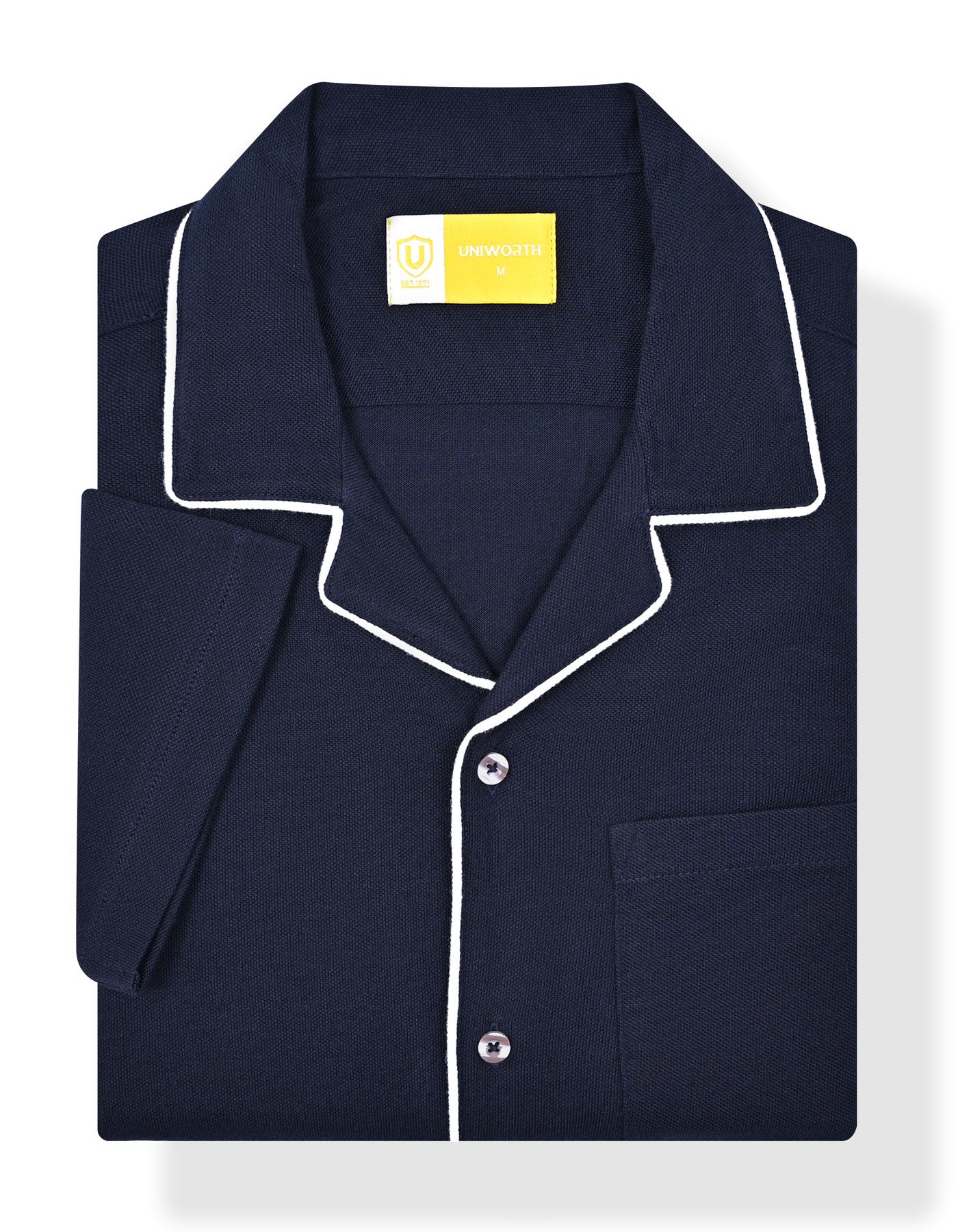Casual Shirt Knit Navy M CSK2603 Uniworth CSK2603-M