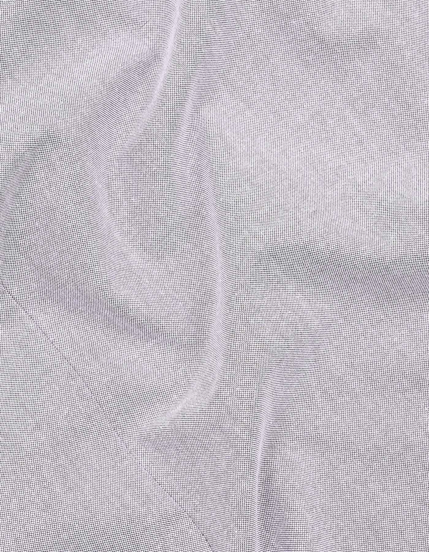 D Grey Plain Regular Fit Casual Shirt