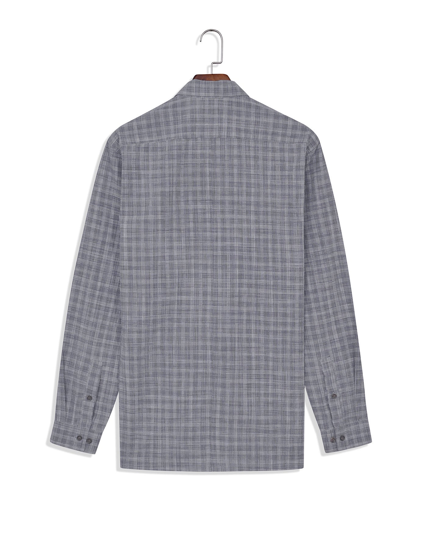 Navy Check Regular Fit Casual Shirt