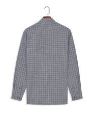Navy Check Regular Fit Casual Shirt