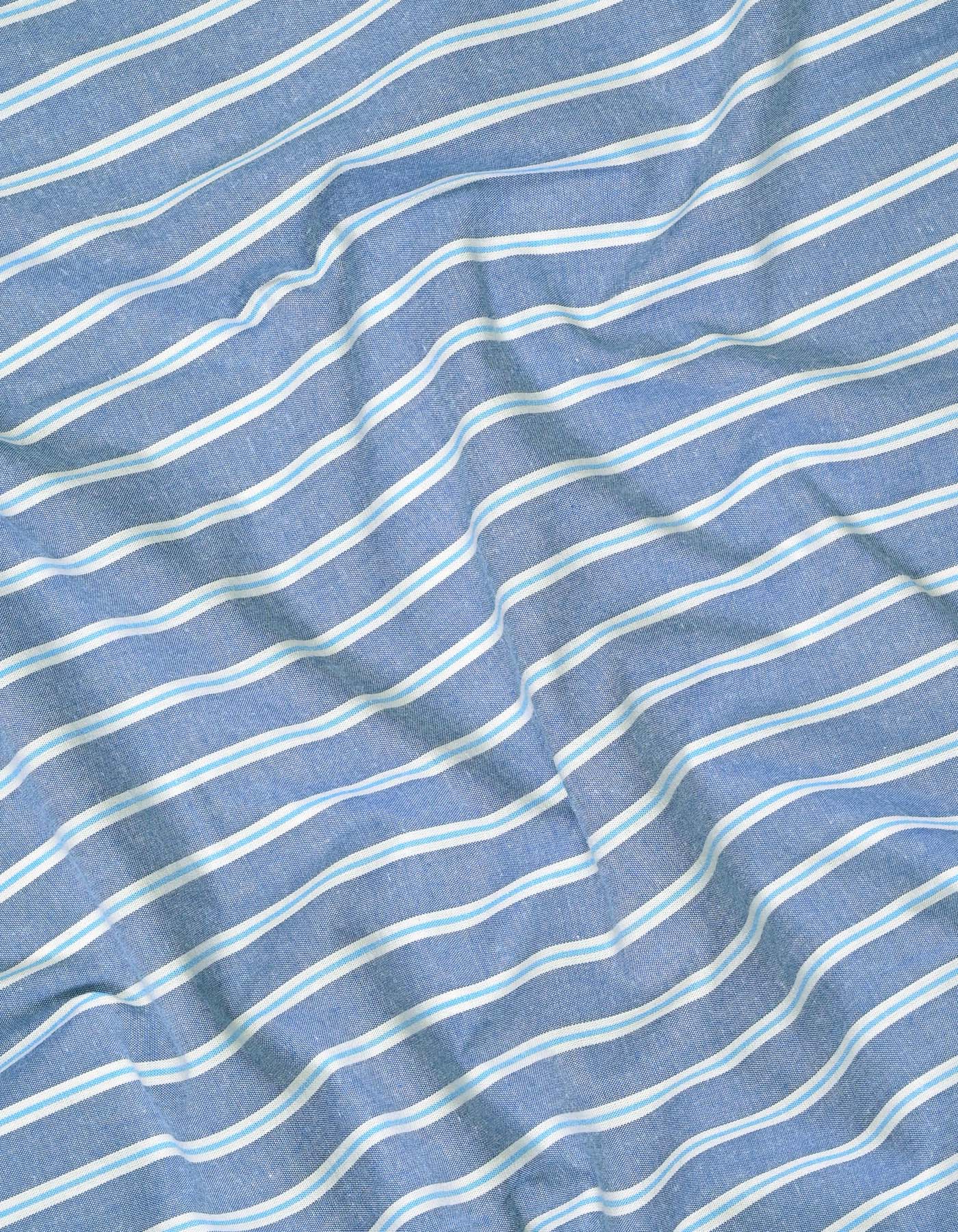 Blue Stripe Regular Fit Casual Shirt