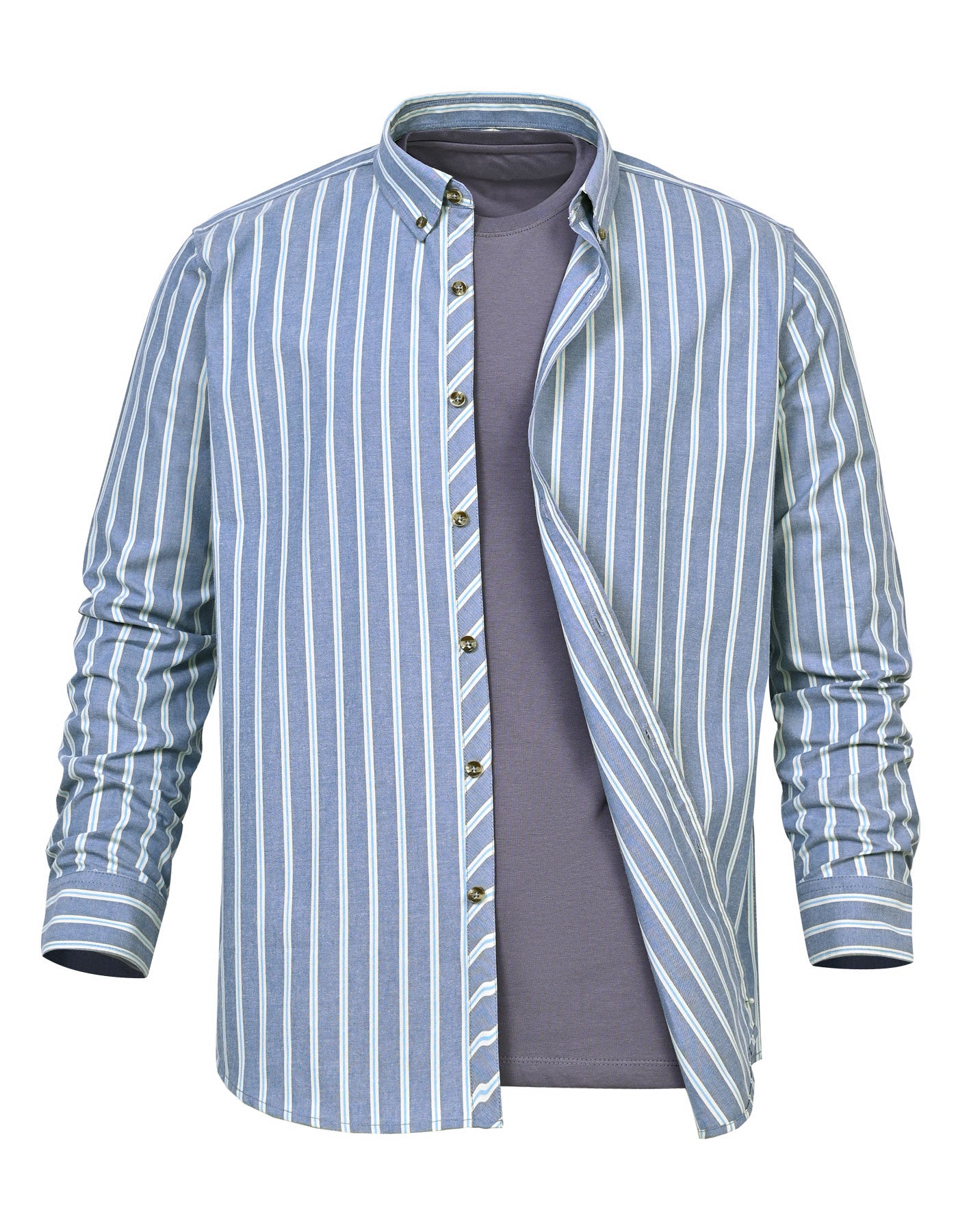 Casual Shirt Woven Blue L CSW2506-4 Uniworth CSW2506-4-L
