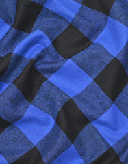 Royal Blue Check Regular Fit Casual Shirt