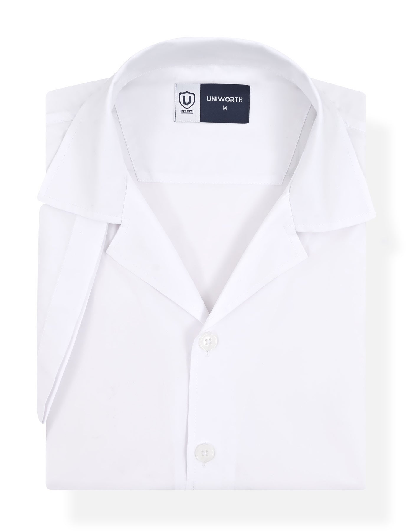 Casual Shirt Woven White M CSW2601-1 Uniworth CSW2601-1-M