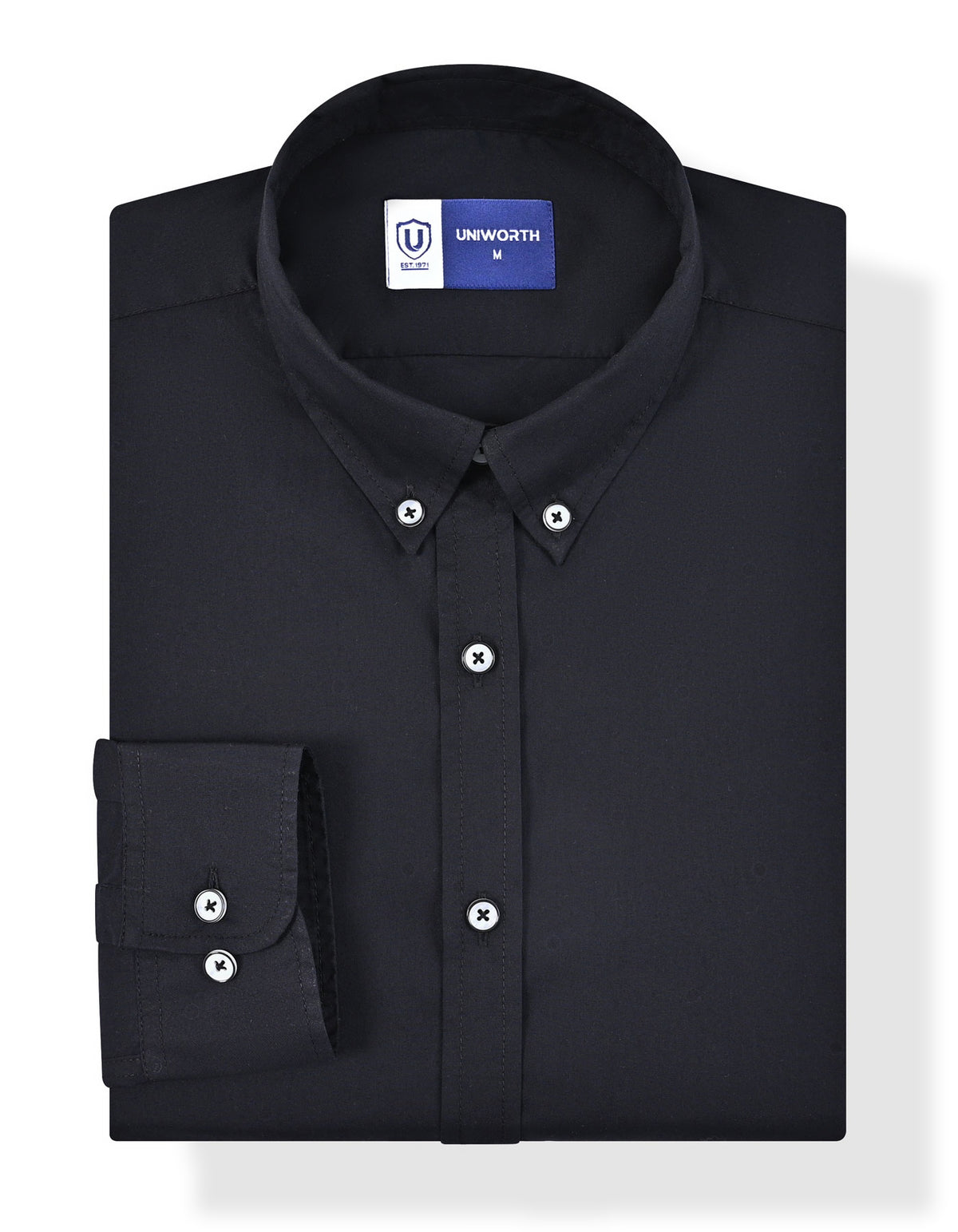 Casual Shirt Woven Black S CSW2603 Uniworth CSW2603-S