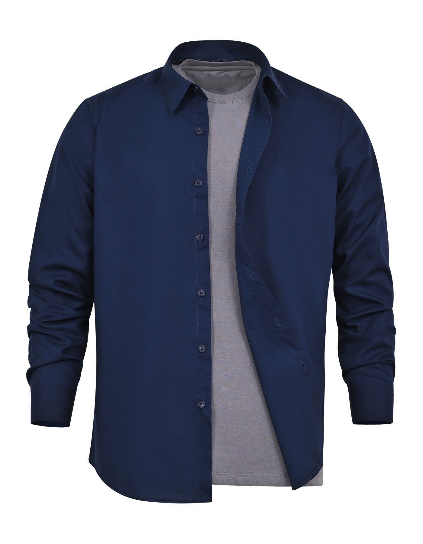 Casual Shirt Woven Navy L CSW2605 Uniworth CSW2605-L