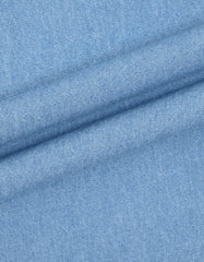 Blue Plain Regular Fit Casual Shirt