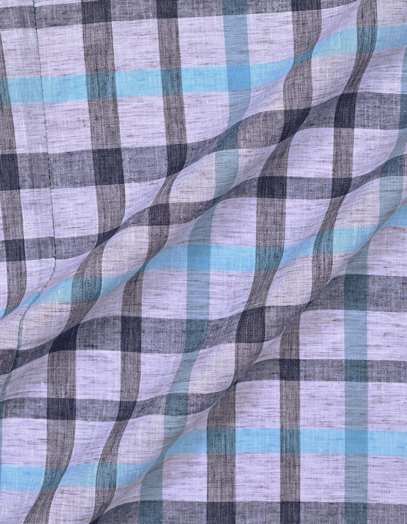 Grey Check Regular Fit Casual Shirt