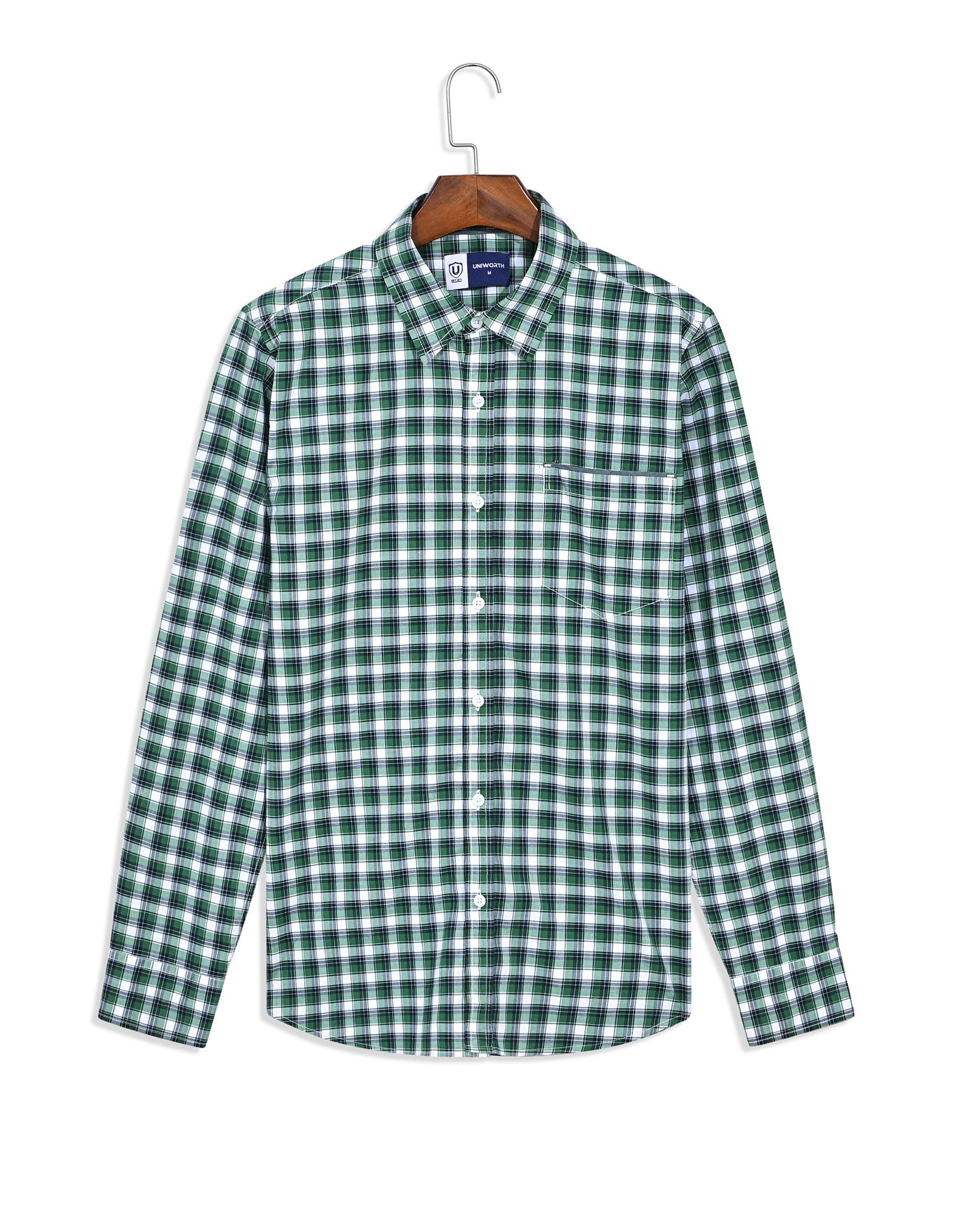 Casual Shirt Woven Green M CSW2621-2 Uniworth CSW2621-2-M