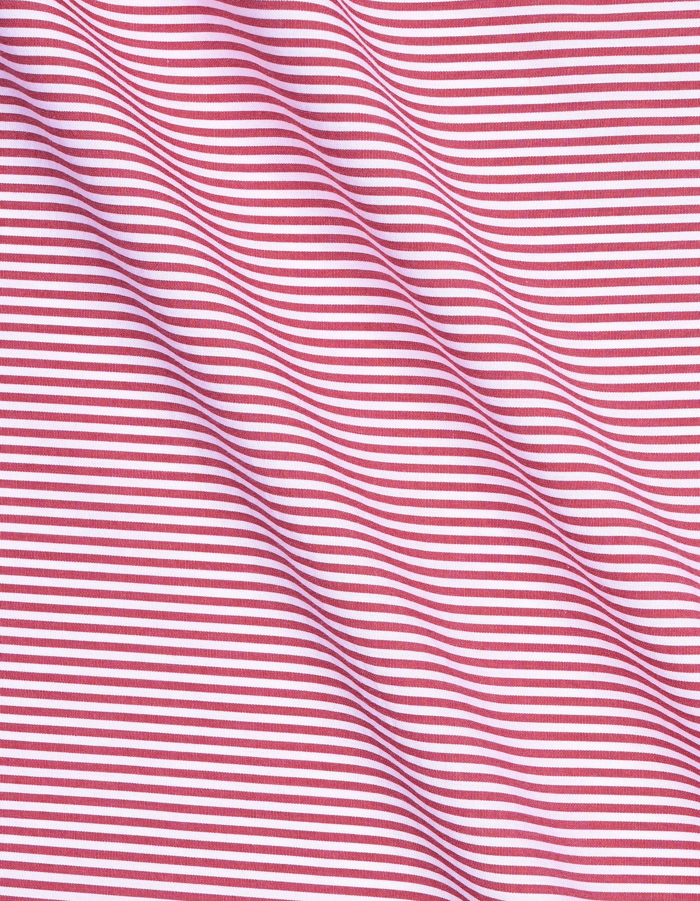 Red Stripe Regular Fit Casual Shirt