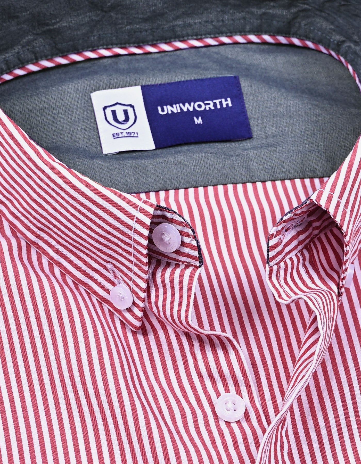 Casual Shirt Woven Red XL CSW2641-2 Uniworth CSW2641-2-XL