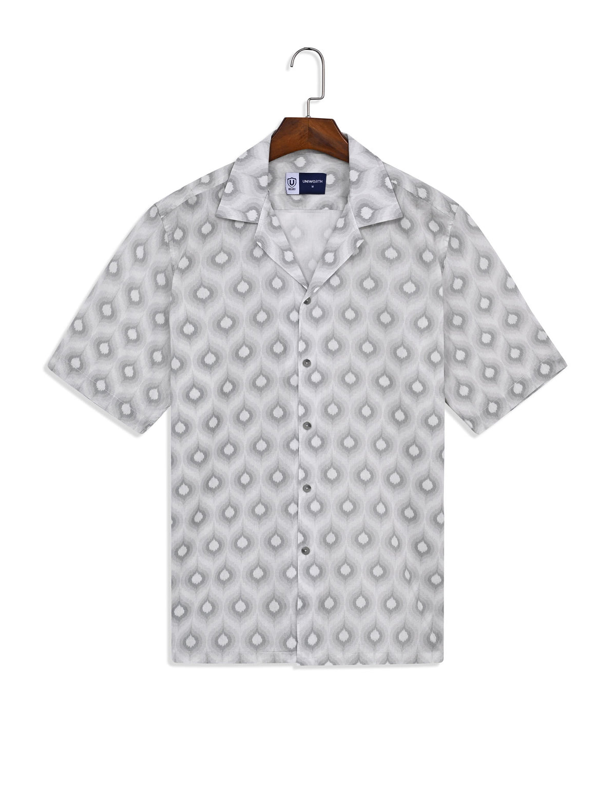 Casual Shirt Woven Grey S CSW2661-2 Uniworth CSW2661-2-S