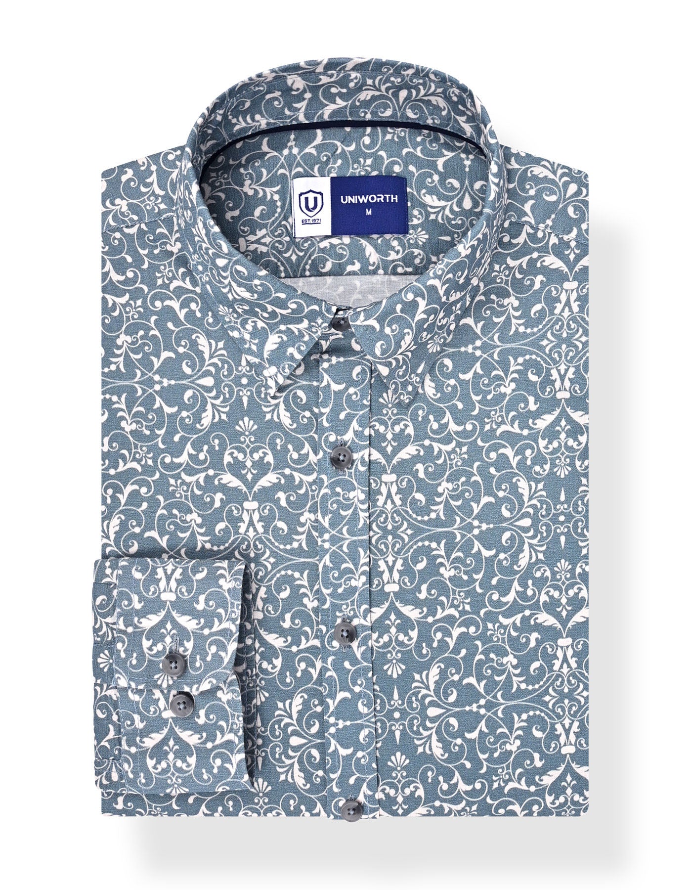 Casual Shirt Woven Grey S CSW2662 Uniworth CSW2662-S