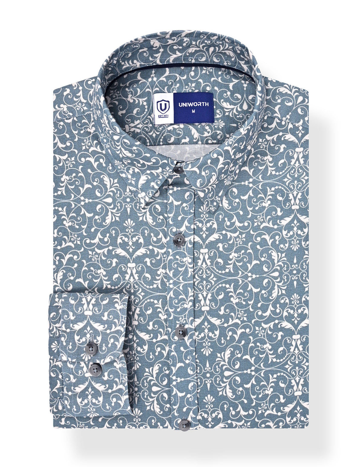 Casual Shirt Woven Grey S CSW2662 Uniworth CSW2662-S