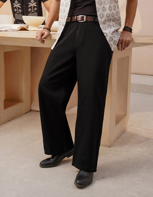Black Relaxed Fit Classic Denim