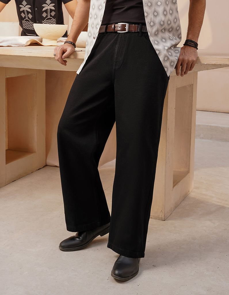 Black Relaxed Fit Classic Denim