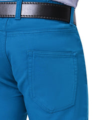 Teal Straight Fit Denim