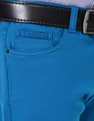 Teal Straight Fit Denim