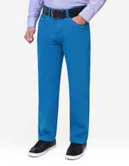 Teal Straight Fit Denim