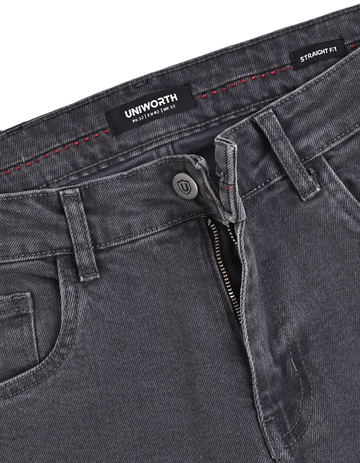 D Grey Straight Fit  Denim DM2604-32