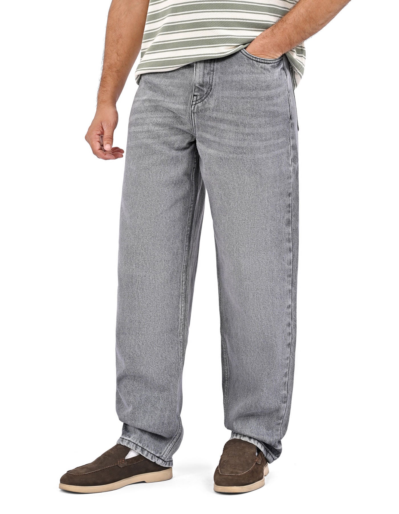 L Grey Relax Fit Denim DM2619-28