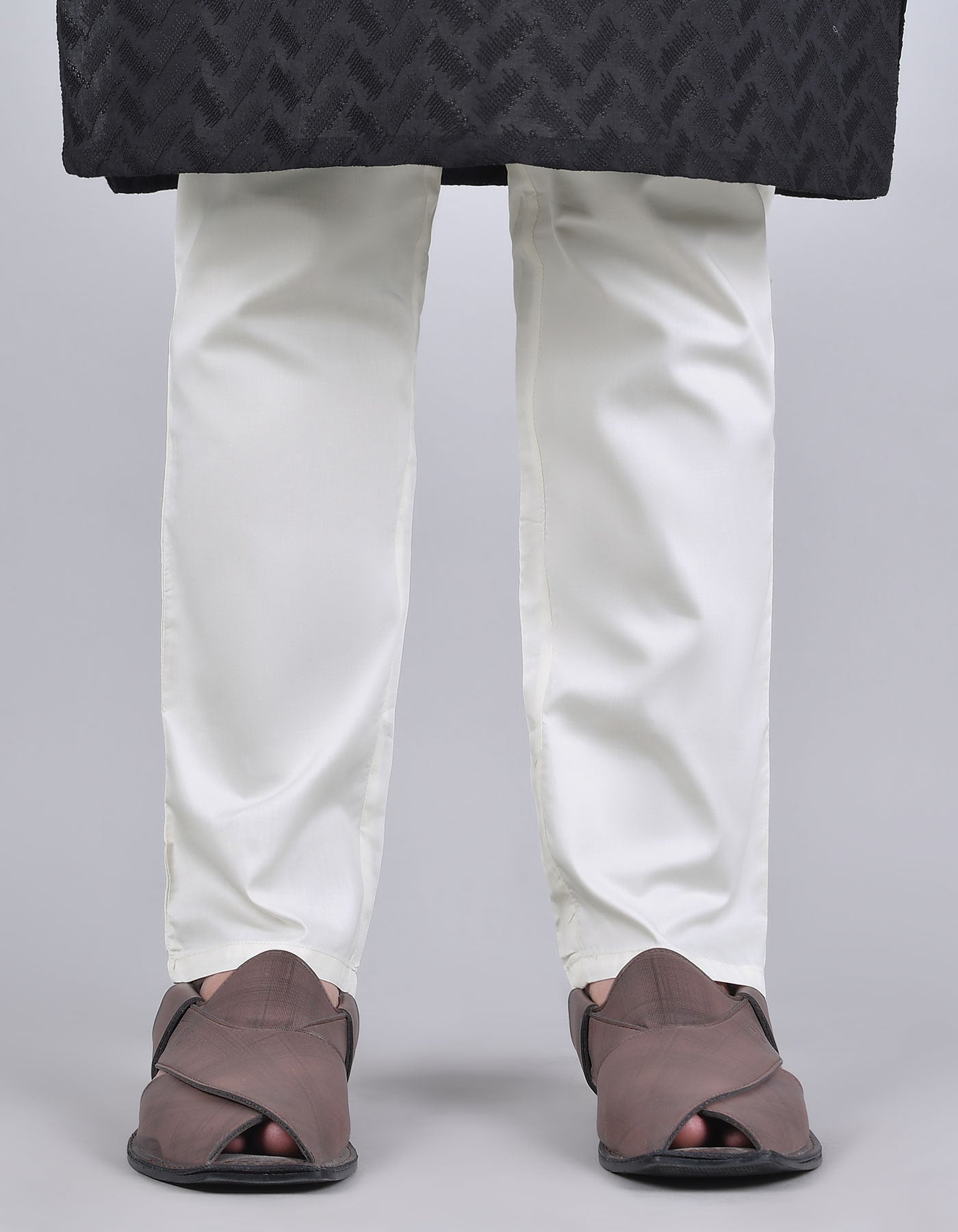 Cream Plain Ethnic Pajama EP2201-XS