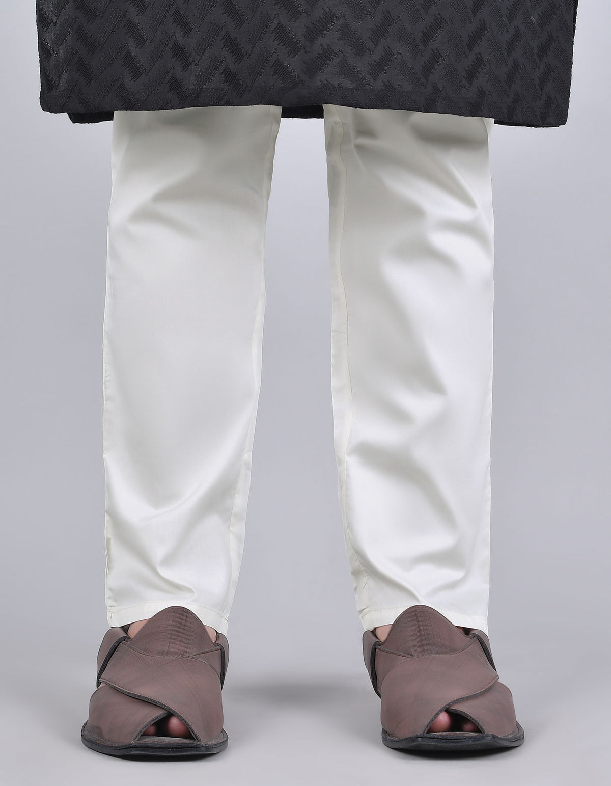 Cream Plain Ethnic Pajama EP2201-XS